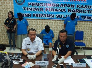 BNNP sulteng Sita 1 Kg Sabu,Tiga pengedar ditangkap