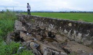 Irigasi Bonemarawa,  Belum di Pakai Sudah Hancur