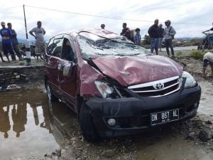 Breaking News!! Kecelakaan tunggal di Ogotion Mepanga,  Bidan Taopa Patah Tulang