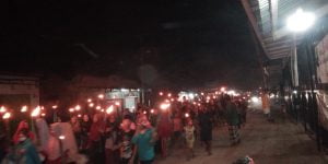 Malam Takbiran Idul Fitri 2018 di Kotaraya Mepanga Disemarakkan Pawai Obor