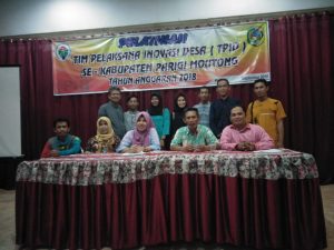 TPID Tomini Ikut Pelatihan Tim Pelaksana Inovasi Desa Tingkat Kabupaten Parimo