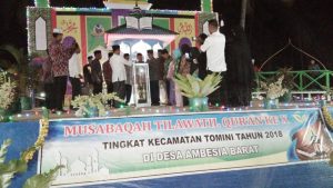 Ribuan Masyarakat Hadiri Pembukaan MTQ Ke 10  Tingkat Kecamatan Tomini di Ambesia Barat