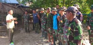 Dandim Turun Langsung ke Lapangan Mengecek Pekerjaan Di Lokasi TMMD ke 103 di Bajugan
