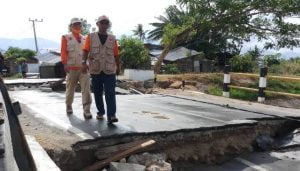 Diguncang Gempabumi Dan Likuifaksi ,Puluhan Kilometer Jalan Propinsi di Sulteng Rusak