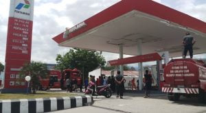 Diduga Depresi ,Pria Asal Sigi Nekad Bakar SPBU Di Kota Palu