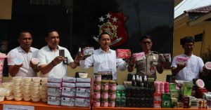 Polda Sulteng Amankan Ribuan Produk Obat dan Kosmetik Ilegal