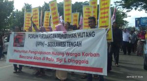 FPPH Sulteng Desak Pemerintah Tangguhkan Hutang Korban Bencana Selama Setahun