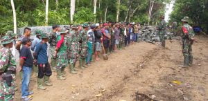 Melalui TMMD ,TNI Ajarkan Disiplin Lewat Apel Pagi Sebelum Bekerja