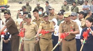 Walikota Palu Hadiri Peletakan Batu Pertama Pembangunan 1000 Huntap Korban Bencana