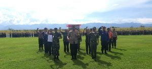 Walikota Palu Pimpin Apel Gelar Pasukan Pengamanan Pemilu 2109