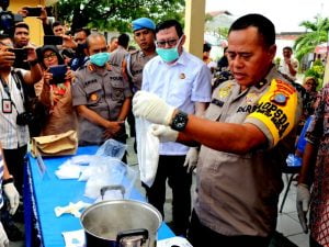 Babuk Sabu 2 KG Hasil Tangkapan Polda Sulteng Di Musnahkan