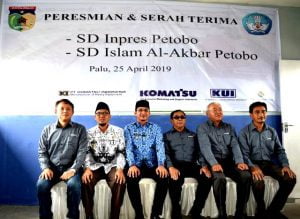 Pemkot Palu Terima Dua Sekolah Dasar Bantuan Komatsu Untuk Korban Bencana Petobo