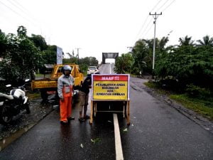 Tangani Amblasnya Jembatan Mansahang Besar di Toili ,PJN III Alihkan Arus Lalulintas Sementara