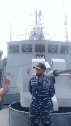Kapal Perang  KRI KAKAP 811 Berlabuh di pelabuhan Dede Tolitoli