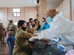 Antisipasi Penyebaran Covid-19, Camat dan Kades Se kabupaten Morut Jalani Rapid Test Massal