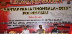 Jelang Pemilihan Walikota Palu 2020, Polres Palu Gelar Latihan Pra Operasi Mantap Praja