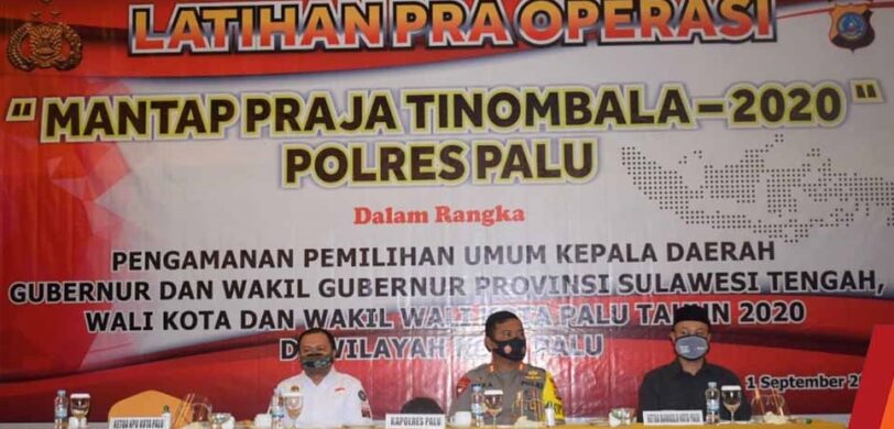 Jelang Pemilihan Walikota Palu 2020, Polres Palu Gelar Latihan Pra Operasi Mantap Praja