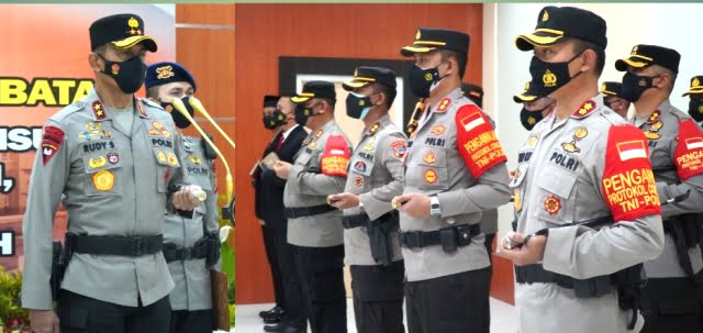 Sukseskan Program Polri Presesi, Pesan Kapolda Sulteng Saat Sertijab 2 PJU dan 4 Kapolres