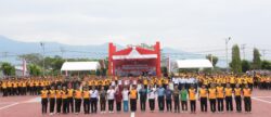 Banjir Hadiah Warnai Kegiatan Olahraga Bersama Dalam Rangka HUT Bhayangkara ke -78 di Polda Sulteng