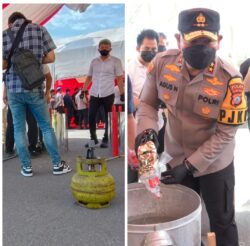 Pemusnahan Babuk Sabu 41,5 Kg di Polda Sulteng Pakai Tabung LPG Subsidi  3 Kg