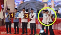 Dapat Nomor Urut 2, Hadianto Rasyd Peluk Erat Imelda Liliana Muhidin di Panggung KPU Kota Palu