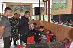 Jelang HUT TNI ke 79 Tahun 2024 , Korem 132/Tadulako Gelar Baksos Donor Darah