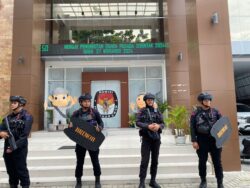 Satu Peleton Satgas Tindak Brimob di BKO Ke Polresta Palu