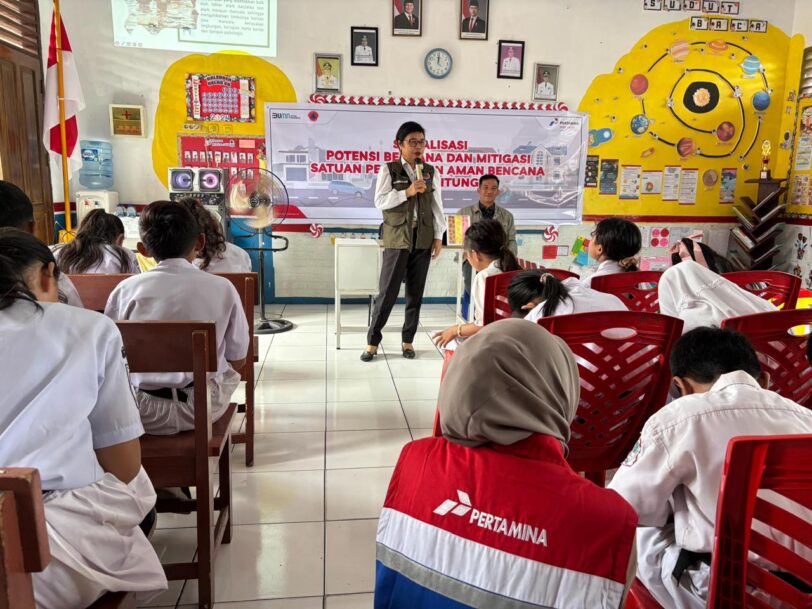 Kunjungi Sekolah di Bitung, Pertamina Patra Niaga Sulawesi Edukasi Mitigasi Resiko Bencana