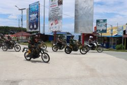 Aparat Gabungan gelar Patroli untuk memastikan keamanan masyarakat yang beraktifitas diluar rumah.